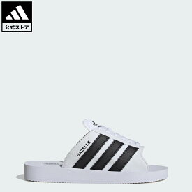 【公式】アディダス adidas 返品可 ライフスタイル ガゼル ビーチ スライド / Gazelle Beach Slides オリジナルス ユニセックス シューズ・靴 サンダル＆ビーチサンダル 白 ホワイト JQ7420 notp