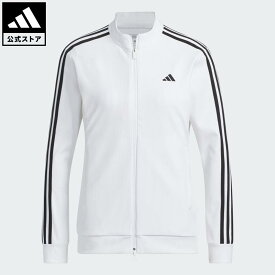 【40%OFFクーポン対象 08/04 00:00～08/11 23:59】 【公式】アディダス adidas 返品可 ゴルフ 【ゴルフ】スリーストライプス 長袖フルジップジャケット パフォーマンス レディース ウェア・服 ジャケット 白 ホワイト HS8989 Gnot
