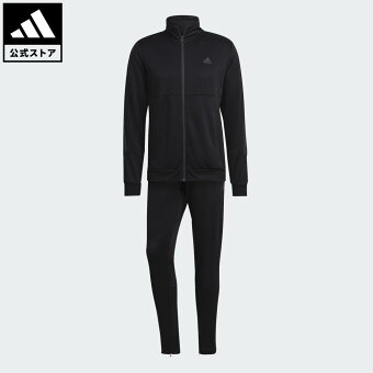 【50%OFF 2/4-2/10】【公式】アディダス adidas 返品可 ライフスタイル スリム ジップ トラックスーツ スポーツウェア メンズ ウェア・服 ジャージ 黒 ブラック HI5401 上下 p0204