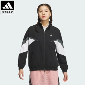 【公式】アディダス adidas 返品可 ゴルフ 【ゴルフ】ツイストウィーブ アーカイブデザイン フルジップ長袖ジャケット パフォーマンス レディース ウェア・服 ジャケット 黒 ブラック IM7213