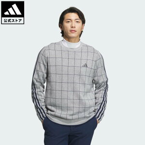 【公式】アディダス adidas 返品可 ゴルフ 【ゴルフ】クルーネック スリーストライプス 長袖セーター パフォーマンス メンズ ウェア・服 スウェット(トレーナー) グレー IM6425