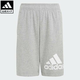 【公式】アディダス adidas 返品可 ライフスタイル エッセンシャルズ ビッグロゴ コットンショーツ スポーツウェア キッズ／子供用 ウェア・服 ショートパンツ・短パン グレー HY4720 親子コーデ