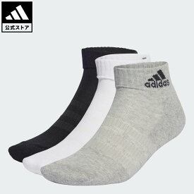 【公式】アディダス adidas 返品可 ライフスタイル クッション スポーツウェア アンクルソックス3足組 パフォーマンス ユニセックス アクセサリー ソックス・靴下 グレー IA3948