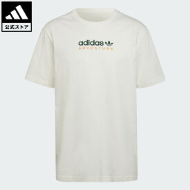 【公式】アディダス adidas 返品可 ライフスタイル アディダス アドベンチャー マウンテン スプレー 半袖Tシャツ オリジナルス メンズ ウェア・服 Tシャツ 白 ホワイト HF4773 半袖