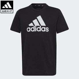 【50%OFFクーポン対象 07/19 00:00～07/26 23:59】 【公式】アディダス adidas 返品可 ライフスタイル エッセンシャルズ ビッグロゴ コットン半袖Tシャツ スポーツウェア キッズ／子供用 ウェア・服 Tシャツ 黒 ブラック IC6855 半袖
