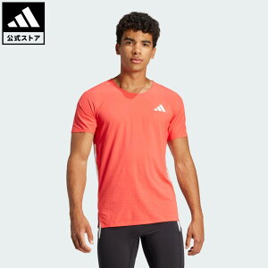 【公式】アディダス adidas 返品可 ランニング アディゼロ ランニング半袖Tシャツ パフォーマンス メンズ ウェア・服 Tシャツ 赤 レッド IX8987 ランニングウェア 半袖