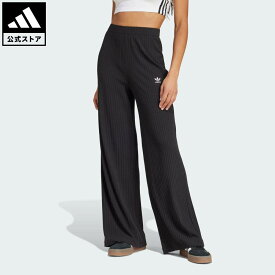 【ポイント15倍 07/15 00:00～23:59】【公式】アディダス adidas 返品可 ライフスタイル エッセンシャルズ ワイドリブパンツ オリジナルス レディース ウェア・服 ボトムス 黒 ブラック JD1499 【PT】