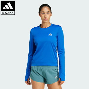 【20%OFFクーポン対象 10/24 00:00〜10/27 23:59】 【公式】アディダス adidas 返品可 ランニング アディゼロ 駅伝 ランニング長袖Tシャツ パフォーマンス レディース ウェア・服 Tシャツ 青 ブルー JD17