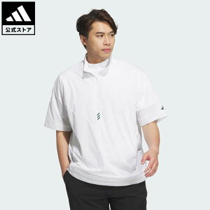 【公式】アディダス adidas 返品可 ゴルフ 【ゴルフ】コードカオス ハーフジップ半袖ウィンド パフォーマンス メンズ ウェア・服 ジャケット 白 ホワイト JJ0232