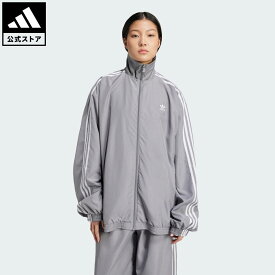 【20％OFFクーポン対象 12/15 13:00～23:59】 【公式】アディダス adidas 返品可 ライフスタイル ファイヤーバード オーバーサイズド トラックトップ オリジナルス レディース ウェア・服 ジャージ グレー JD3394