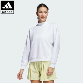 【公式】アディダス adidas 返品可 ゴルフ 【ゴルフ】ビヨンド ザ コース ダンボールニットモックネック長袖プルオーバー パフォーマンス レディース ウェア・服 スウェット（トレーナー） 白 ホワイト JE7366