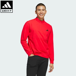 【公式】アディダス adidas 返品可 ゴルフ 【ゴルフ】アディゼロ ファブリックミックス長袖ハーフジップ ジャケット パフォーマンス メンズ ウェア・服 ジャケット 赤 レッド JF4843