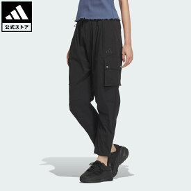 【20%OFFクーポン対象 07/19 00:00～07/26 23:59】 【公式】アディダス adidas 返品可 ライフスタイル LUXFLOW カジュアル カーゴパンツ スポーツウェア レディース ウェア・服 ボトムス 黒 ブラック JL5099