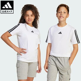 【20%OFFクーポン対象 07/19 00:00～07/26 23:59】 【公式】アディダス adidas 返品可 ライフスタイル エッセンシャルズ 半袖Tシャツ キッズ スポーツウェア キッズ／子供用 ウェア・服 Tシャツ 白 ホワイト JD6488 半袖 親子コーデ 夏