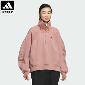 【20%OFFクーポン対象 10/24 00:00〜10/27 23:59】 【公式】アディダス adidas 返品可 ライフスタイル LUXFLOW スポーツ ハーフジップ スペーサースエットシャツ スポーツウェア レディース ウェア・服
