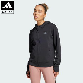【公式】アディダス adidas 返品可 ジム・トレーニング Designed 4 Training フルジップ フーデッドスウェットシャツ パフォーマンス レディース ウェア・服 パーカー（フーディー） 黒 ブラック JP2654 トレーナー