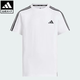 【公式】アディダス adidas 返品可 ライフスタイル キッズ エッセンシャルズ プラス レギュラーフィット スリーストライプス半袖Tシャツ スポーツウェア キッズ／子供用 ウェア・服 Tシャツ 白 ホワイト JW9759 半袖