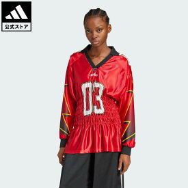 【公式】アディダス adidas 返品可 ライフスタイル Adilenium シーズン 3長袖ジャージー オリジナルス レディース ウェア・服 ユニフォーム 赤 レッド JX9218