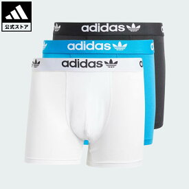 【公式】アディダス adidas 返品可 ライフスタイル コンフォートフレックス コットン スリーストライプス トランクス オリジナルス メンズ ウェア・服 アンダーウェア 黒 ブラック IQ9565