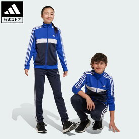 【公式】アディダス adidas 返品可 ライフスタイル エッセンシャルズ スリーストライプス ティベリオ トラックスーツ スポーツウェア キッズ／子供用 ウェア・服 ジャージ 青 ブルー IB4108 上下 親子コーデ セットアップ