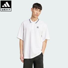 【50％OFFクーポン対象 06/13 00:00～06/18 23:59】 【公式】アディダス adidas 返品可 ライフスタイル アディダス アディカラー ルーズフィット ポロシャツ オリジナルス メンズ ウェア・服 Tシャツ 白 ホワイト JW5898