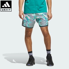 【50％OFFクーポン対象 06/04 20:00～06/11 01:59】 【公式】アディダス adidas 返品可 バスケットボール adidas クレージー ライト AOP ショーツ パフォーマンス メンズ ウェア・服 ショートパンツ・短パン 白 ホワイト JN2471 【PT】