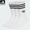 【公式】アディダス adidas 返品可 ライフスタイル スリーストライプス クルーソックス 3足組 オリジナルス ユニセッ…