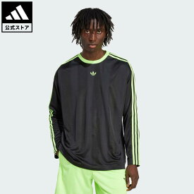 【公式】アディダス adidas 返品可 ライフスタイル adidas アディカラー ジャカード 長袖ジャージー オリジナルス メンズ ウェア・服 Tシャツ 黒 ブラック JX1518