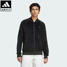 【公式】アディダス adidas 返品可 ライフスタイル SST アディカラー ベロア トラックトップ オリジナルス メンズ ウェア・服 ジャージ 黒 ブラック JX1559