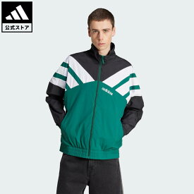 【20%OFFクーポン対象 2/13 0:00～2/15 23:59】 【公式】アディダス adidas 返品可 ライフスタイル トラックトップ オリジナルス メンズ ウェア・服 ジャージ 緑 グリーン JX3053