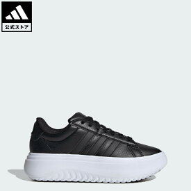 【公式】アディダス adidas 返品可 ライフスタイル グランドコート プラットフォーム / GrandCourt Platform スポーツウェア レディース シューズ・靴 スニーカー 黒 ブラック IE1093 ローカット