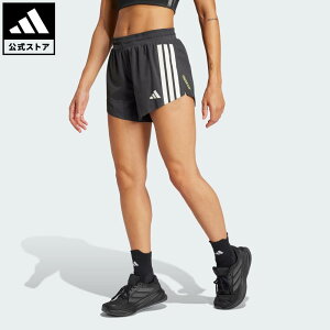 【公式】アディダス adidas 返品可 ランニング adizero ランニング スプリットショーツ パフォーマンス レディース ウェア・服 ショートパンツ・短パン 黒 ブラック JF3470