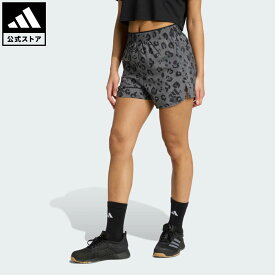 【公式】アディダス adidas 返品可 ジム・トレーニング ワークアウト エッセンシャルズ ウーブン ショーツ プリント パフォーマンス レディース ウェア・服 ショートパンツ・短パン グレー JN2641