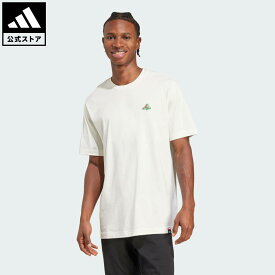 【40％OFFクーポン対象 08/04 20:00～08/11 01:59】 【公式】アディダス adidas 返品可 ライフスタイル ミニピザ グラフィックTシャツ スポーツウェア メンズ ウェア・服 Tシャツ 白 ホワイト JM6481