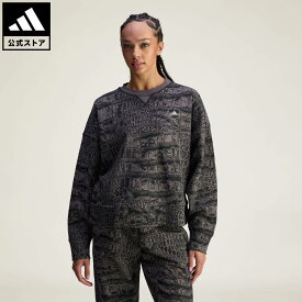 【公式】アディダス adidas 返品可 ライフスタイル adidas by Stella McCartney ルーズスウェットシャツ プリント アディダス バイ ステラマッカートニー レディース ウェア・服 スウェット（トレーナー） 黒 ブラック JN2215