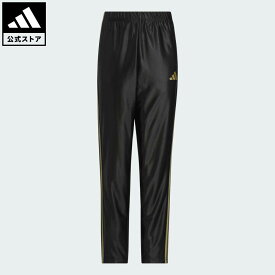 【公式】アディダス adidas 返品可 ライフスタイル STADIUM GOLD レギュラーフィット トリコット ウォームアップ パンツ キッズ スポーツウェア キッズ／子供用 ウェア・服 ボトムス 黒 ブラック JZ3524