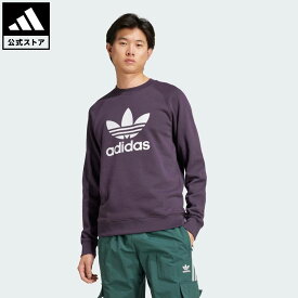 【70％OFFクーポン対象 03/04 20:00～03/11 01:59】 【公式】アディダス adidas 返品可 ライフスタイル アディカラー クラシックス トレフォイル クルーネック スウェット オリジナルス メンズ ウェア・服 スウェット（トレーナー） 紫 パープル IZ2358 【PT】