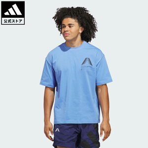 【公式】アディダス adidas 返品可 バスケットボール アンソニー・エドワーズ GFX スキーマティック Tシャツ パフォーマンス メンズ ウェア・服 Tシャツ 青 ブルー JM2681