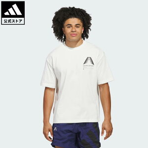 【公式】アディダス adidas 返品可 バスケットボール アンソニー・エドワーズ GFX スキーマティック Tシャツ パフォーマンス メンズ ウェア・服 Tシャツ 白 ホワイト KB7256