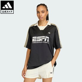 【ポイント20倍 08/04 20:00～08/11 01:59】 【公式】アディダス adidas 返品可 ライフスタイル サッカー ジャージ スポンサー オリジナルス レディース ウェア・服 ユニフォーム 黒 ブラック KC9107 【PTU】