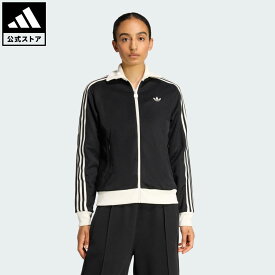 【ポイント20倍 04/04 20:00～04/10 23:59】 【公式】アディダス adidas 返品可 ライフスタイル クラシック トラックトップ オリジナルス レディース ウェア・服 ジャージ 黒 ブラック KD7969 【PT】