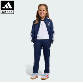 【公式】アディダス adidas 返品可 ライフスタイル アディダス ディズニー ファイヤーバード トラックスーツ オリジナルス キッズ／子供用 ウェア・服 ジャージ 青 ブルー KE0701