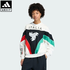 【20％OFFクーポン対象 08/15 00:00～08/20 23:59】 【公式】アディダス adidas 返品可 ライフスタイル イタリア Coppa Del Mundo クルーネックスウェット オリジナルス レディース ウェア・服 スウェット（トレーナー） 白 ホワイト KD7768