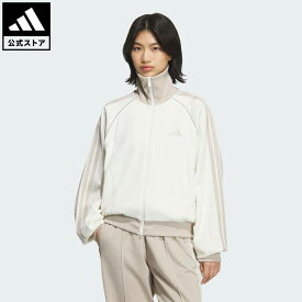 【公式】アディダス adidas 返品可 ライフスタイル STADIUM CHROME トラックトップ スポーツウェア レディース ウェア・服 ジャージ 白 ホワイト KF8282
