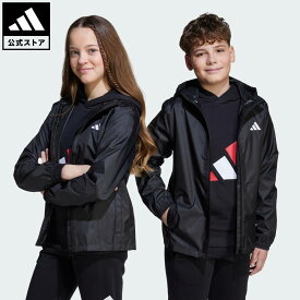 【公式】アディダス adidas 返品可 ライフスタイル レインジャケット キッズ スポーツウェア キッズ／子供用 ウェア・服 ジャケット 黒 ブラック JL9046