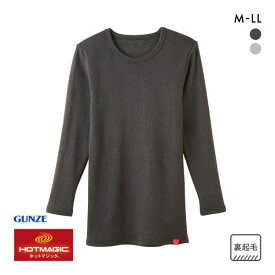 20％OFF グンゼ GUNZE ホットマジック HOTMAGIC 極 長袖 シャツ あったか インナー 裏起毛 発熱 厚手 メンズ 秋冬 秋用 冬用 真冬 暖かい ADIEU 全2色 M-LL 下着 大きいサイズ