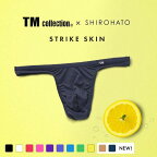 【メール便(4)】 ティーエム コレクション TM collection × SHIROHATO コラボ STRIKESKIN ビキニ ブリーフ Tバック もっこりスタイル M L LL メンズ ADIEU ウエストしっかり股下細めもっこりスタイル セクシー エロ 過激 パンツ ブーメラン 収まり 位置 ポジシ 全11色 M-LL