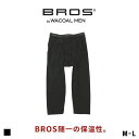 20％OFF【メール便(30)】 ブロス バイ ワコールメン BROS by WACOAL MEN BROS随一の保温性 ひざ下丈パンツ インナー メンズ 前開き 肌側起毛 ADIEU M-L
