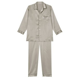 20％OFF ワコール Wacoal 睡眠科学 シルクサテン メンズ シャツパジャマ シルク100％ 絹 紳士用 ADIEU 全2色 M-L