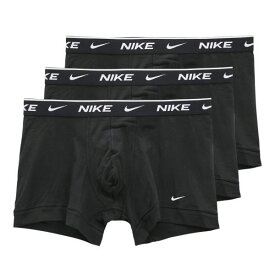 ナイキ NIKE ボクサーパンツ 3枚組 メンズ EVERYDAY COTTON STRETCH TRUNK 3PACK アンダーウェア UB1 ADIEU XS(日本XS)-L(日本L-LL)